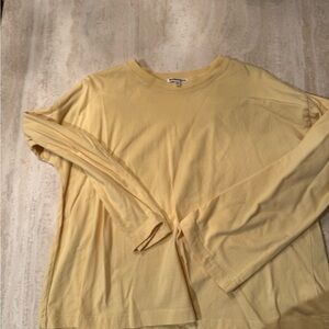 Reformation Light Yellow Crew Neck Top